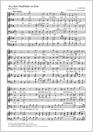 Joseph Haydn: Aus dem Dankliede zu Gott - Noten | Carus-Verlag