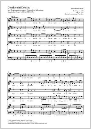 Johann Michael Haydn: Confitemini Domino - Noten | Carus-Verlag