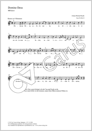 Johann Michael Haydn: Domine Deus - Noten | Carus-Verlag