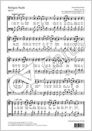 Thumbnail: Johann Michael Haydn / Gustav Wilhelm Teschner (arr.): Heiligste Nacht