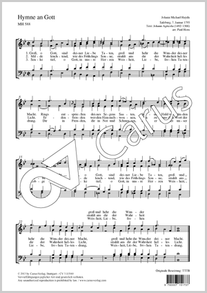 Thumbnail: Johann Michael Haydn / Paul Horn (arr.): Hymne an Gott