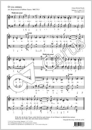 Johann Michael Haydn: O vos omnes - Noten | Carus-Verlag