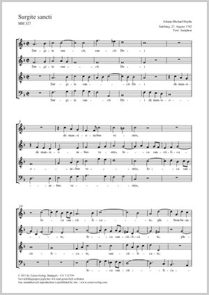 Johann Michael Haydn: Surgite sancti - Noten | Carus-Verlag