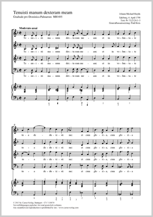Tenuisti manum dexteram meam Graduale pro Dominica Palmarum Partitur, Einzelausgabe aus Chorbuch