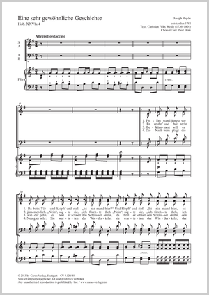 Joseph Haydn / Paul Horn (arr.): Eine sehr gewöhnliche Geschichte - Noten | Carus-Verlag