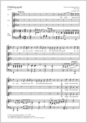 Thumbnail: Franz Xaver Wolfgang Mozart: Frühlingsgruß