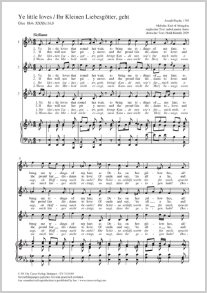 Joseph Haydn: Ye little Loves - Noten | Carus-Verlag