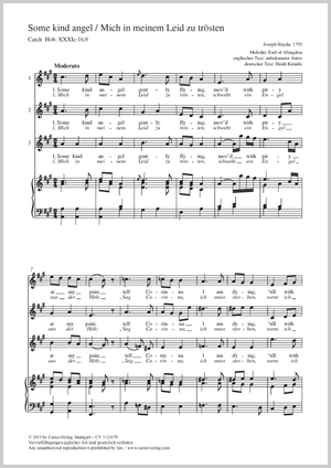 Some kind angel (Mich in meinem Leid zu trösten) Partitur, Einzelausgabe aus Chorbuch