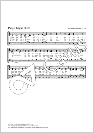 Richard Mailänder: Pange, lingua - Noten | Carus-Verlag
