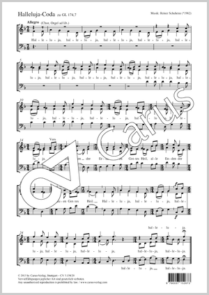 Halleluja-Coda Score, separate edition from a choral collection
