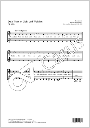 Matthias Kreuels: Dein Wort ist Licht und Wahrheit - Noten | Carus-Verlag