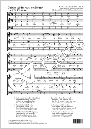 Gelobet sei der Nam' des Herrn aus: 6 English Psalms Partitur, Einzelausgabe aus Chorbuch