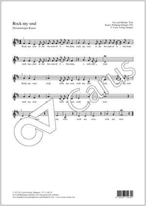 Wolfgang Gütinger: Rock my soul - Noten | Carus-Verlag