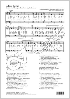 Adeste fideles Herbei, o ihr Gläub'gen / Nun freut euch, ihr Christen Partitur, Einzelausgabe aus Chorbuch