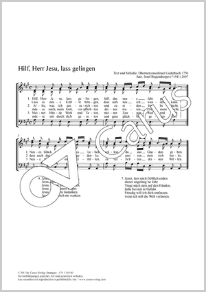 Hilf, Herr Jesu, lass gelingen Partition, édition séparée avec recueil de musique chorale