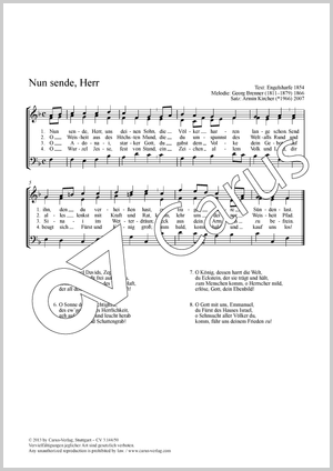 Armin Kircher (arr.): Nun sende, Herr - Noten | Carus-Verlag
