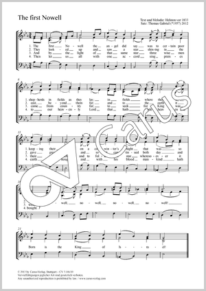 The first Nowell Score, separate edition from a choral collection