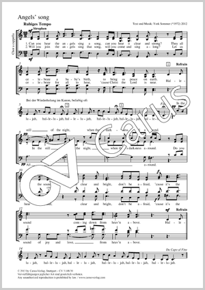 York Sommer: Angels’ Song - Noten | Carus-Verlag
