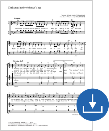 Christoph Schönherr (arr.): Christmas in the old man’s hat - Partitions à télécharger | Carus-Verlag