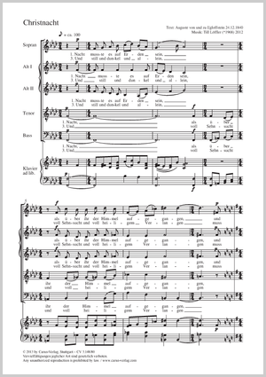 Till Löffler: Christnacht - Noten | Carus-Verlag