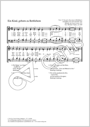 Melchior Vulpius (arr.): Ein Kind geborn zu Bethlehem - Noten | Carus-Verlag