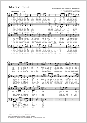 Xavier Sans (arr.): El desembre congelat (Der Dezember, kalt und grau) - Noten | Carus-Verlag