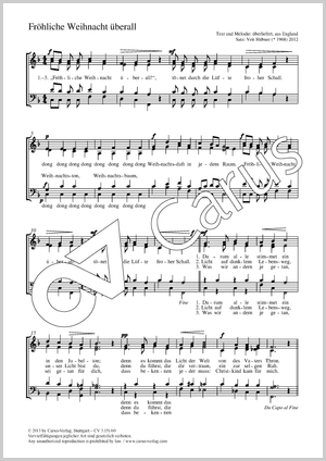 Veit Hübner (arr.): Fröhliche Weihnacht überall - Noten | Carus-Verlag