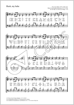 Hush, my babe Partitur, Einzelausgabe aus Chorbuch
