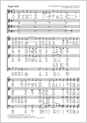 Jingle bells Partitur, Einzelausgabe aus Chorbuch