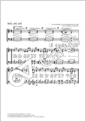 Veit Hübner (arr.): Still, still, still - Noten | Carus-Verlag