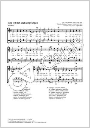 Wie soll ich dich empfangen Score, separate edition from a choral collection