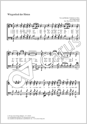Max Bruch: Wiegenlied der Hirten - Noten | Carus-Verlag