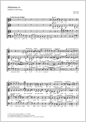 Adoramus te Antiphon am Karfreitag Partitur, Einzelausgabe aus Chorbuch