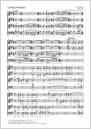Cantate Domino Partitur, Einzelausgabe aus Chorbuch