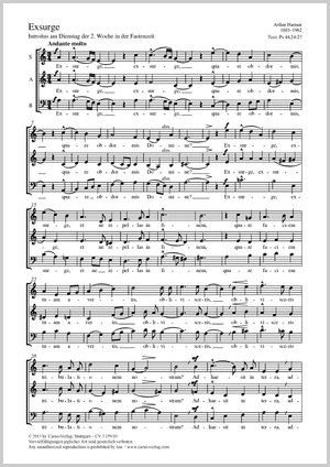 Exsurge Introitus am Dienstag der 2. Woche in der Fastenzeit Partition, édition séparée avec recueil de musique chorale