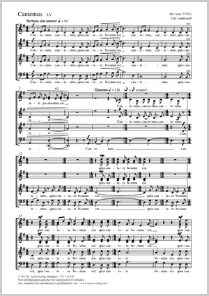 Ilze Arne: Cantemus - Noten | Carus-Verlag