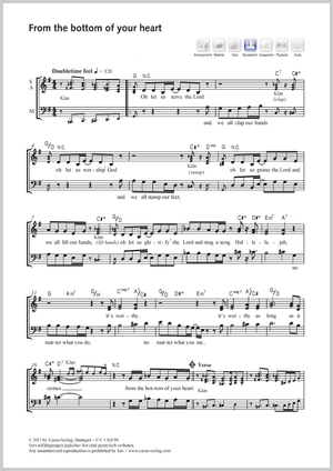 From the bottom of your heart Partitur, Einzelausgabe aus Chorbuch