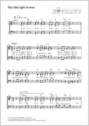 This littel ligth of mine Partition, édition séparée avec recueil de musique chorale