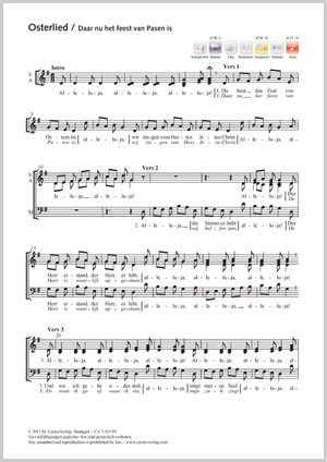 Osterlied/Daar nu het feest van Pasen is Partition, édition séparée avec recueil de musique chorale