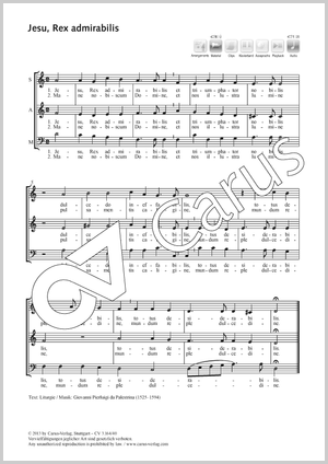 Jesu, Rex admirabilias Partition, édition séparée avec recueil de musique chorale