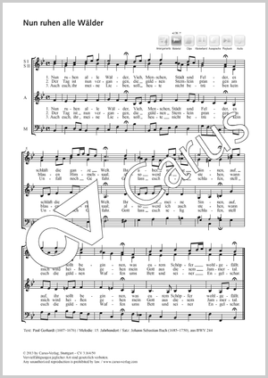 Johann Sebastian Bach: Nun ruhen alle Wälder - Noten | Carus-Verlag