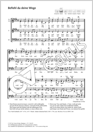 Befiehl du deine Wege aus: Matthäuspassion Partitur, Einzelausgabe aus Chorbuch, In dieser Ausgabe / in this edition: Coro SSAM