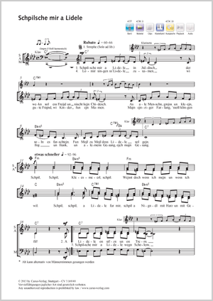 Tilman Jäger (arr.): Schpilsche mir a Lidele - Noten | Carus-Verlag