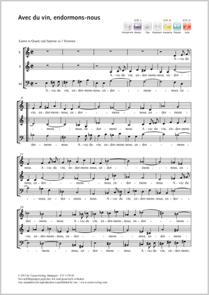 Jean-Philippe Rameau: Avec du vin, endormons-nous - Noten | Carus-Verlag