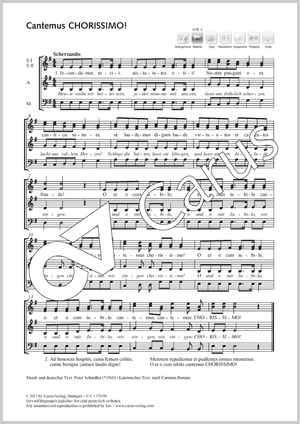 Peter Schindler: Cantemus CHORISSIMO - Noten | Carus-Verlag