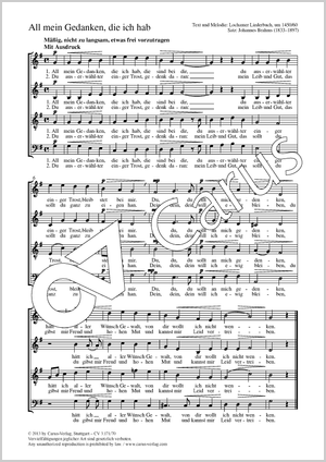 Thumbnail: Johannes Brahms: All mein Gedanken, die ich hab