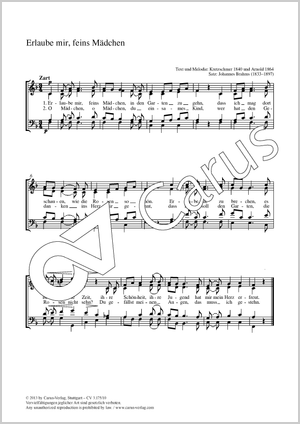 Thumbnail: Johannes Brahms: Erlaube mir, feins Mädchen