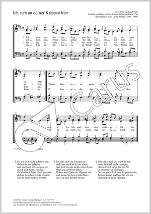 I stand beside thy cradle here Partition, édition séparée avec recueil de musique chorale, In dieser Ausgabe / in this edition: Coro SATB