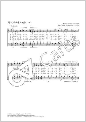 Stefan Gajdov: Ajde, slusaj, Angjo - Noten | Carus-Verlag