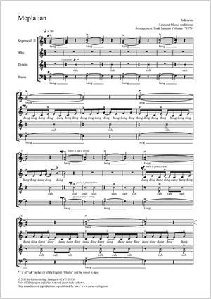 Budi Susanto Yohanes (arr.): Meplalian - Noten | Carus-Verlag